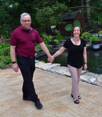 Christian adoptive couple Dan and Michelle take a stroll