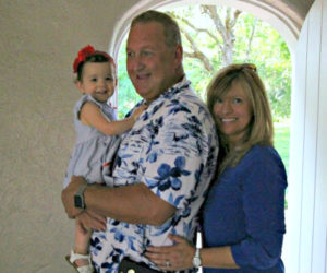 Proud adoptive parents David and Deanna with their daughter