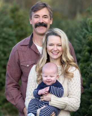 Derek and Jennifer with their newly-adopted son, Elijah