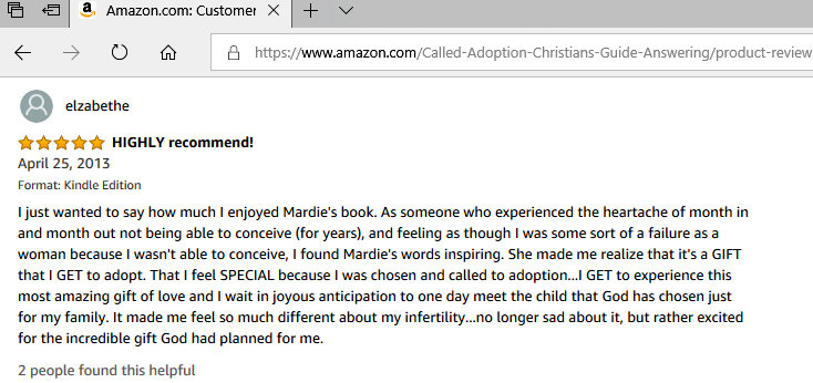 review of Christian adoption book