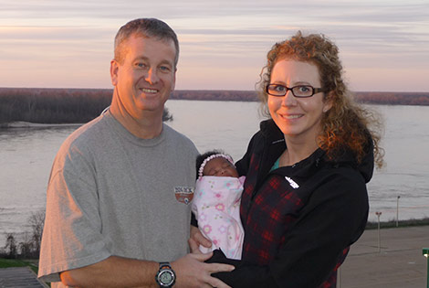 Christian adoptive parents Glen and Wendy brought their daughter home through a transracial adoption